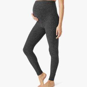 Beyond Yoga Maternity M Beyond the Bump Leggings Ankle Space Dye Gray Stretch